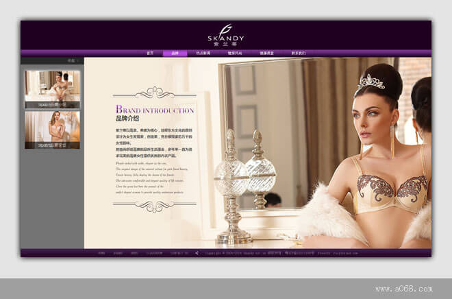紫兰蒂内衣网站建设-品牌